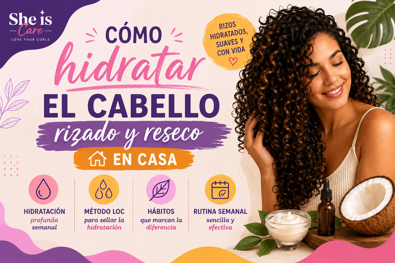 hidratar cabello rizado